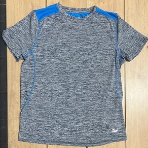 Skechers Sport Heathered Gray T-Shirt with Blue Lining